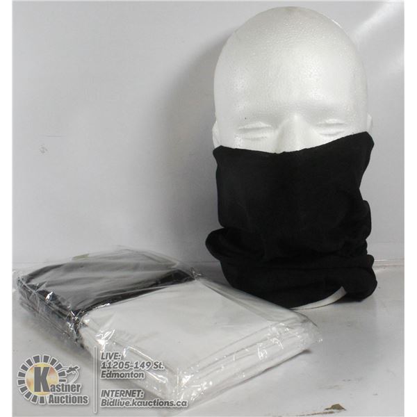SUPER SOFT BANDANNA FACE MASKS 5 BLACK AND 5 WHITE