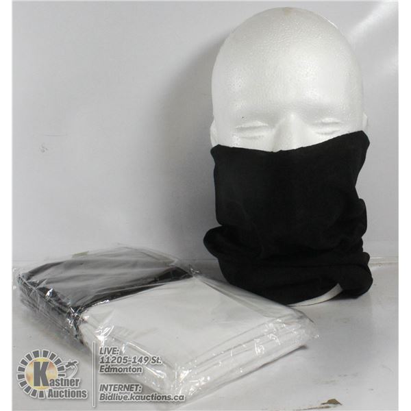 SUPER SOFT BANDANNA FACE MASKS 5 BLACK AND 5 WHITE