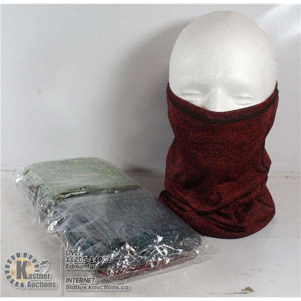SUPER SOFT BANDANA FACE MASKS: 2 GREEN, 2 BLUE, 2