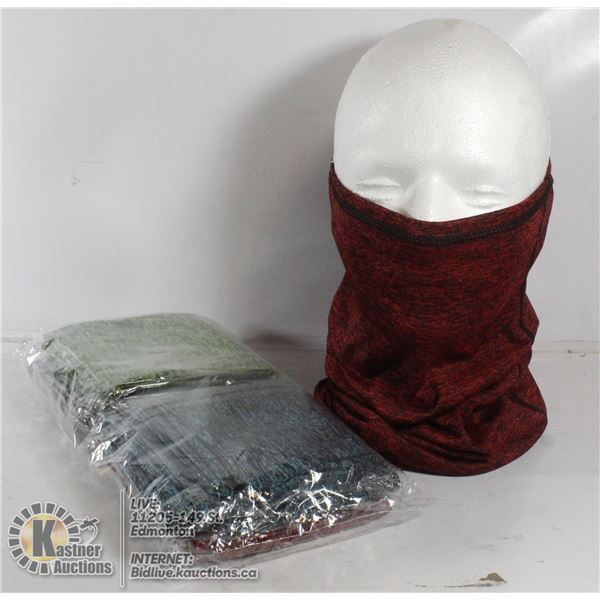 SUPER SOFT BANDANA FACE MASKS: 2 GREEN, 2 BLUE, 2