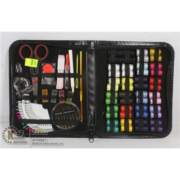 ON-THE-GO COMPLETE SEWING KIT: 22 COLORS OF THREAD