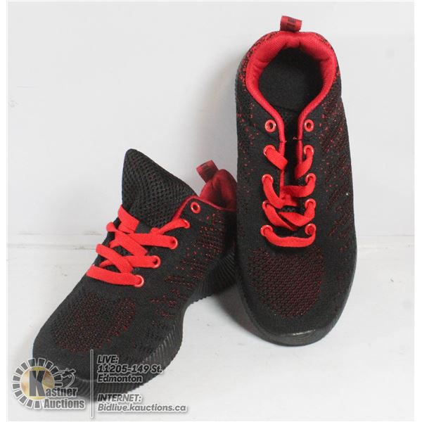 PAIR OF EU SIZE 37 RED SHOES.