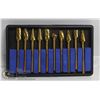 Image 1 : 10 PC ROTARY CARVING/ENGRAVING DRILL SET IN CASE.