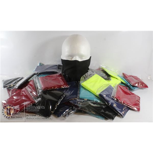 LARGE LOT OF MULTICOLORED SOFT BANDANA FACE MASKS