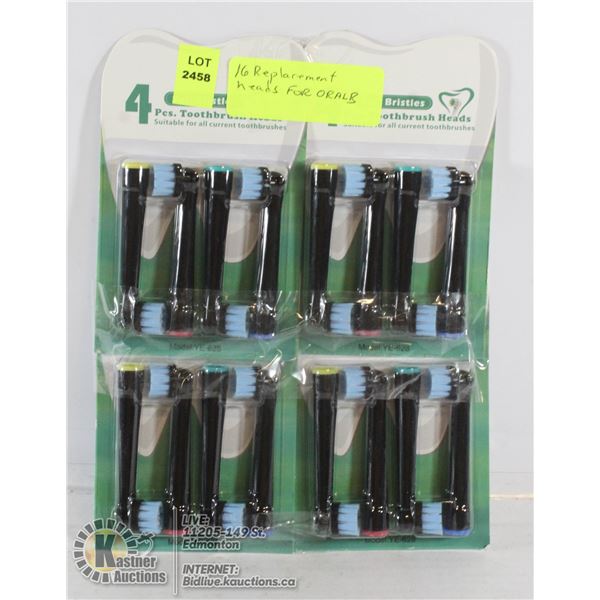 16 REPLACEMENT HEADS FOR ORAL B