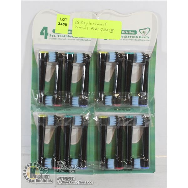 16 REPLACEMENT HEADS FOR ORAL B