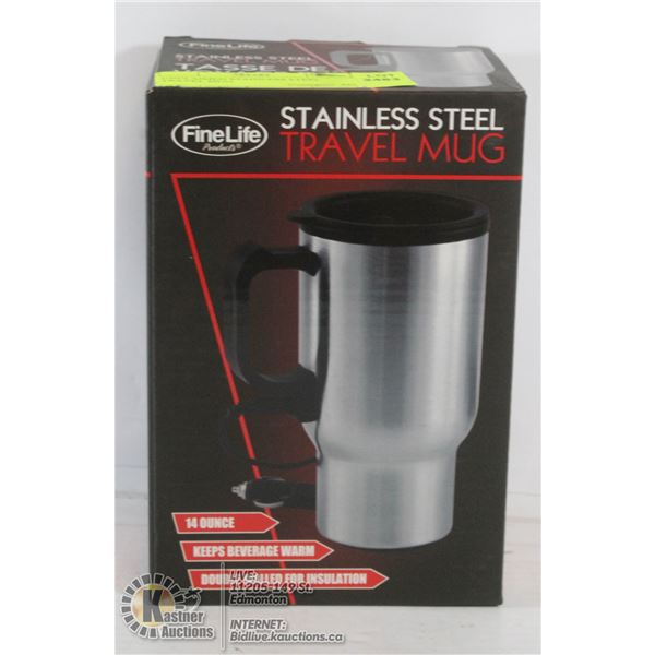 UNCLAIMED STAINLESS STEEL TRAVEL MUG