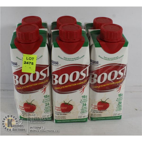 LOT OF 6 BOOST STRAWBERRY MEAL REPLACEMENT