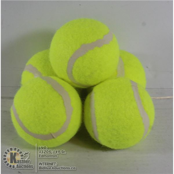 5 PACK OF LARGE TENNIS BALLS FOR DOGS