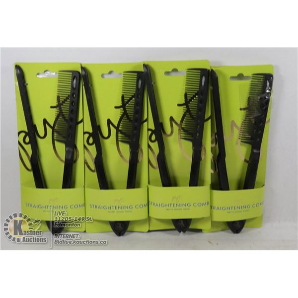 LOT OF 4 PRETTY YOUNG THING STRAIGHTENING COMB