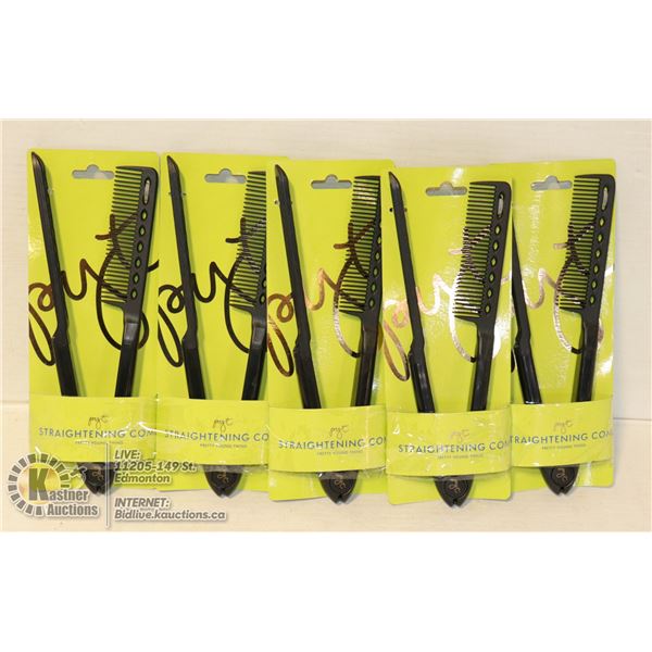 LOT OF 5 PRETTY YOUNG THING STRAIGHTENING COMB.