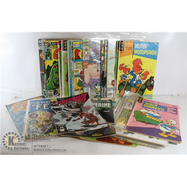 FLAT OF VARIOUS COMICS, SOME VINTAGE