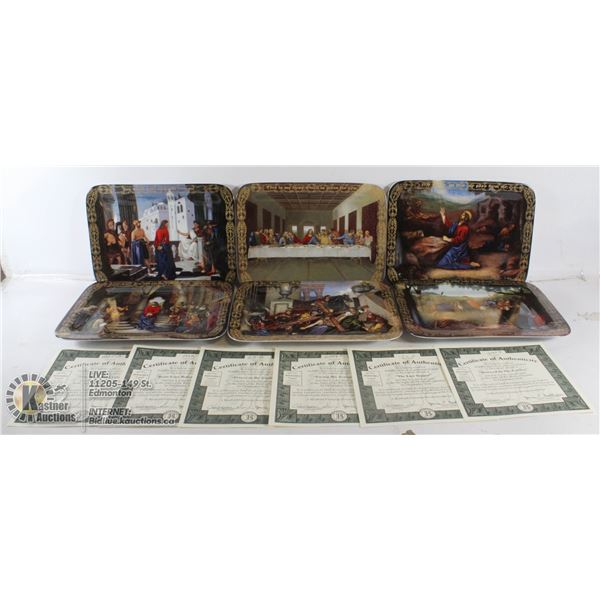 LOT OF 6 RELIGIOUS DECORATIVE PLATES