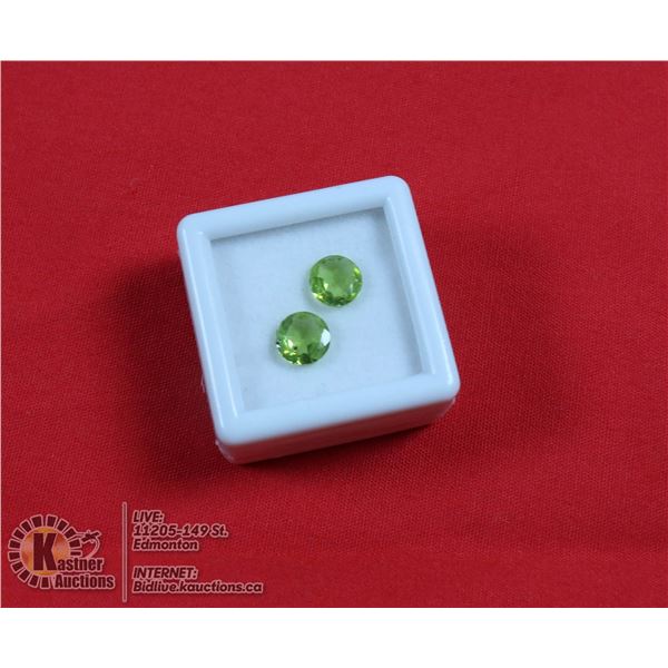 #60-GREEN PERIDOT GEMSTONES ROUND 1.95CT