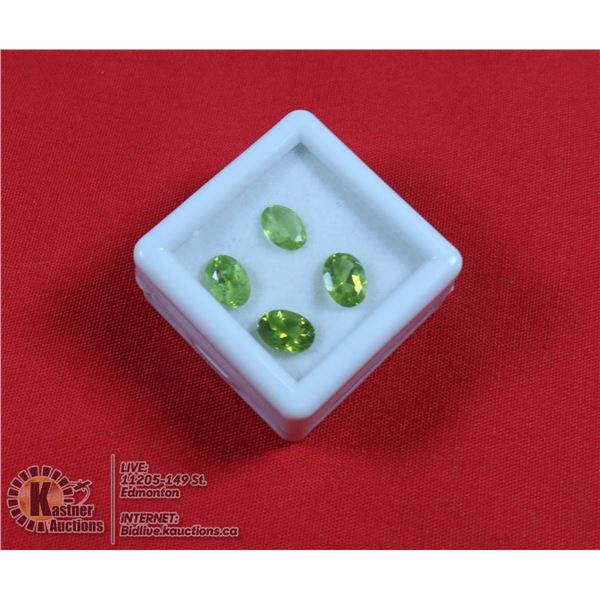 #64-GREEN PERIDOT GEMSTONES OVAL 3.15CT
