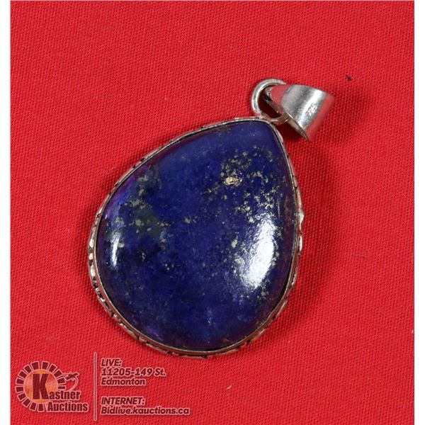 #175-  NATURAL LAPIZ PENDANT