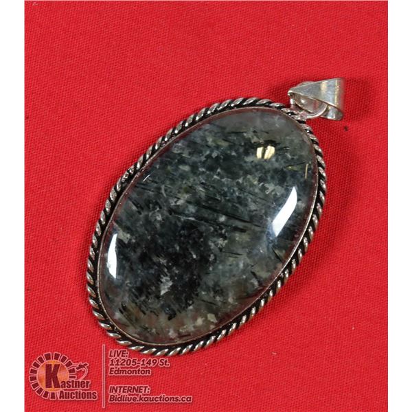 #180- NATURAL PREHNITE PENDANT