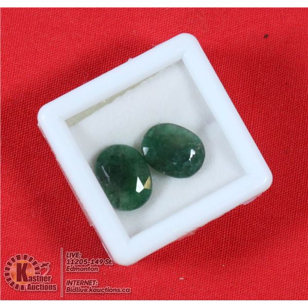 #76-GREEN EMERALD GEMSTONES OVAL 5.0CT