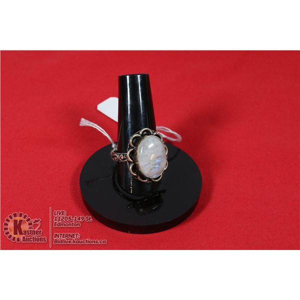 #257-NATURAL MOONSTONE RING SIZE 8