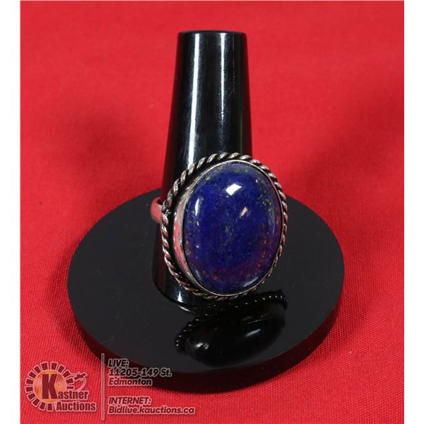 #262-NATURAL LAPIZ LAZULI RING SIZE 8
