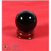 Image 1 : #282-NATURAL BLACK OBSIDIAN SPHERE BALL + STAND