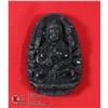 Image 1 : #207- NATURAL BLACK OBSIDANT BUDDHIST PENDANT