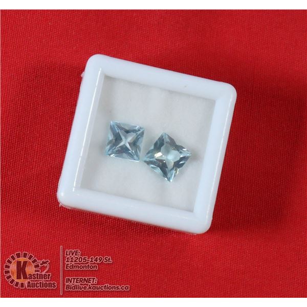 #9-SKY BLUE TOPAZ GEMSTONES SQUARE 4.0CT (7 X7MM)