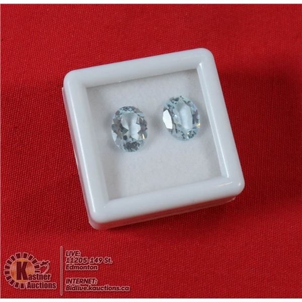#13-SKY BLUE TOPAZ GEMSTONES OVAL 4.10CT