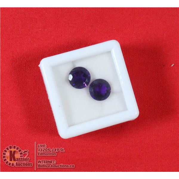 #25-PURPLE AMETHYST GEMSTONES ROUND 3.5CT