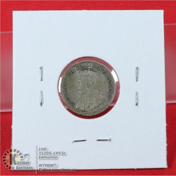 1928 GEORGE V SILVER CANADA 10 CENT