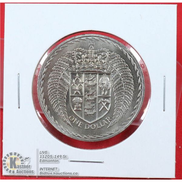 UNCIRCULATED 1967 NEW ZEALAND $1 COIN