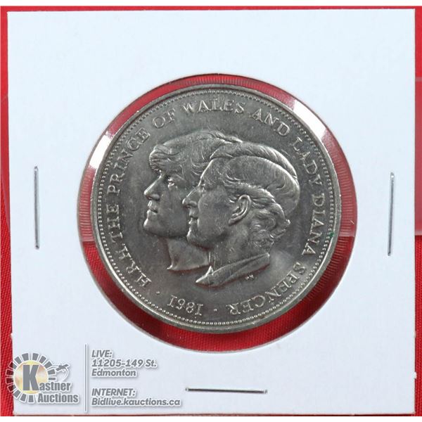 1981 GREAT BRITAIN CROWN CHARLES & DIANA