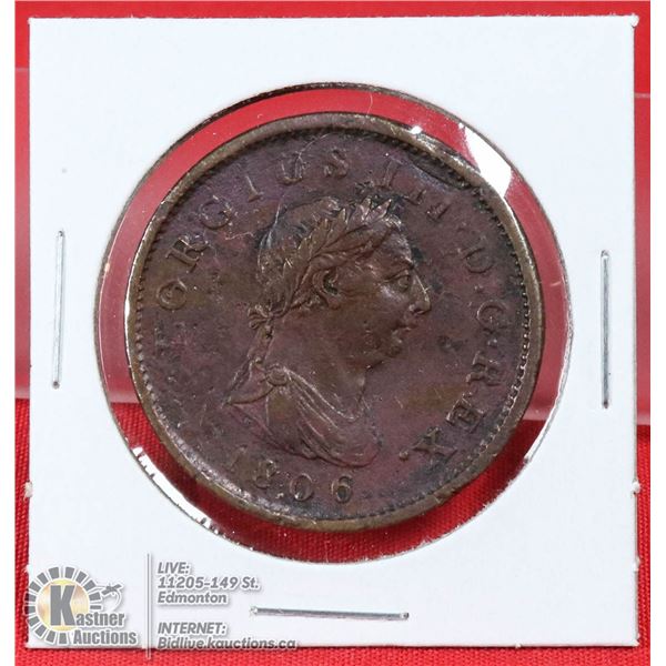 1806 GEORGE III BRITISH LARGE CENT
