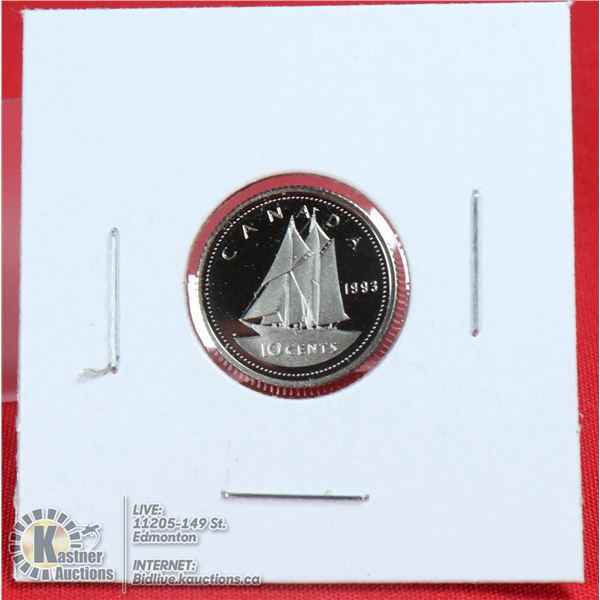 1993 PROOF CANADA 10 CENT COIN