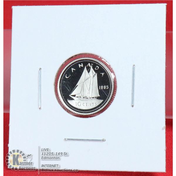1995 PROOF CANADA 10 CENT COIN