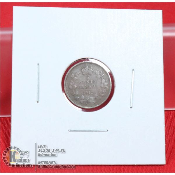 1913 GEORGE V CANADA SILVER "FISHSCALE"