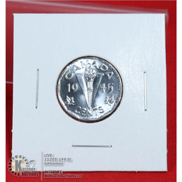1945 HIGHER GRADE CANADA VICTORY 5 CENT