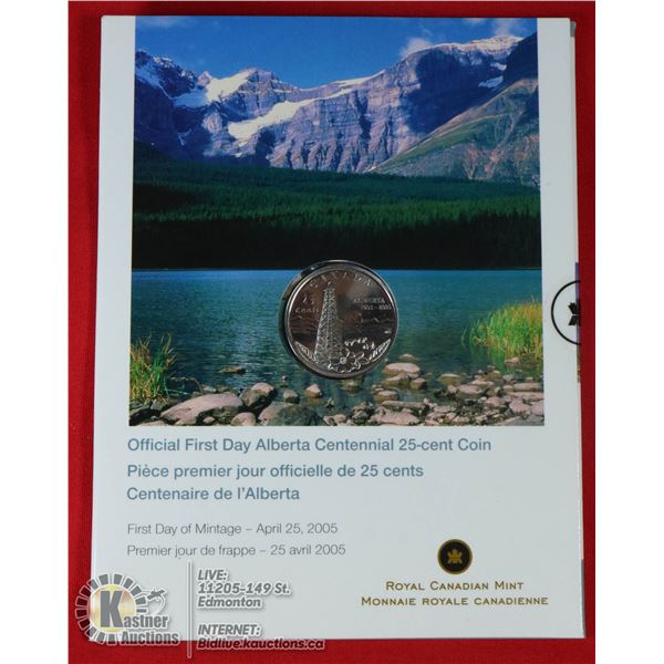 2005 ALBERTA FIRST DAY OF ISSUE 25 CENT