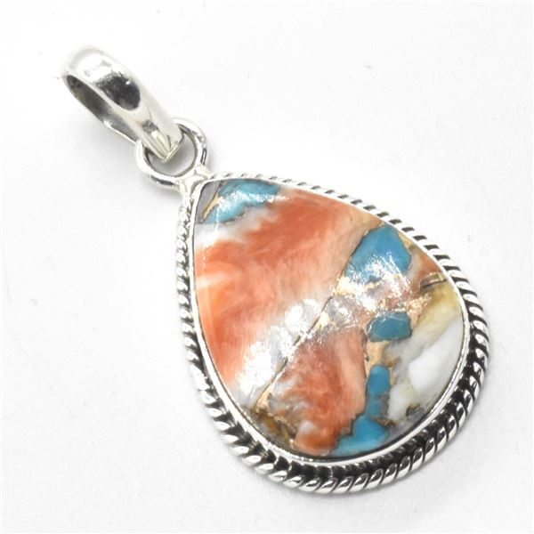 EC-82 SILVER OSTER MUHAVE TURQUOISE PENDANT