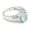 EC-97 SILVER BLUE TOPAZ RING