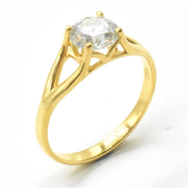 EC-89 SILVER MOISSANITE(7.5X7.5 MM) RING