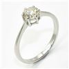 Image 1 : EC-51 SILVER MOISSANITE (ROUND 6.5 MM) RING