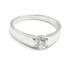 Image 1 : EC-63 SILVER MOISSANITE (ROUND 5 MM) RING