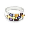 Image 1 : EC-67 SILVER MULTI COLOUR GEM STONE RING
