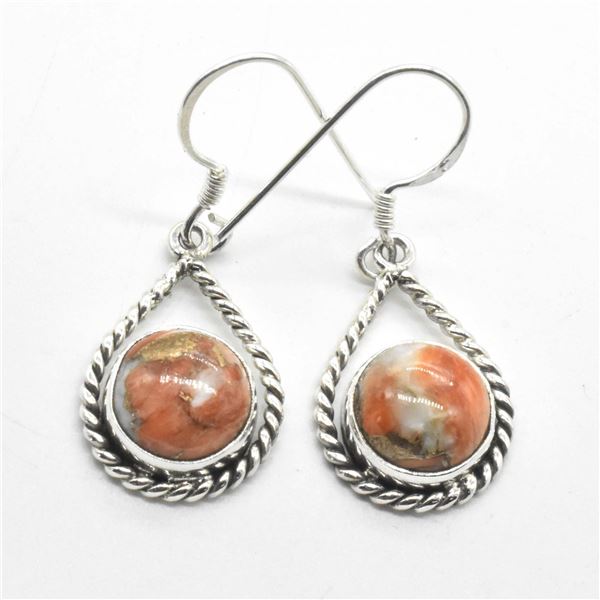 EC-79 SILVER OSTER MUHAVE TURQUOISE EARRINGS