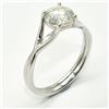 Image 1 : EC-53 SILVER MOISSANITE (ROUND 7.5 MM) RING