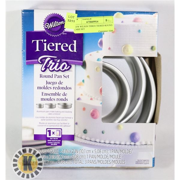 NEW WILSON THREE TIERED ROUND CAKE SET