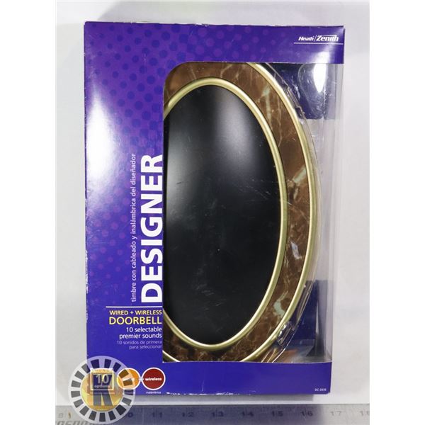 NEW DESIGNER ZENITH DOOR BELL WIRED+WIRELESS