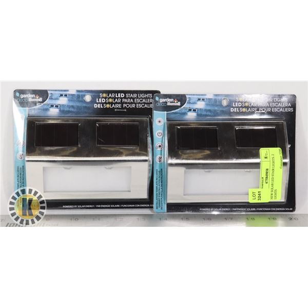 NEW SOLAR LED STAIR LIGHTS. 2 LIGHTS