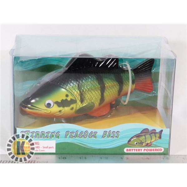 NEW SWIMMING PEACOCK BASS BATTERY POWERED